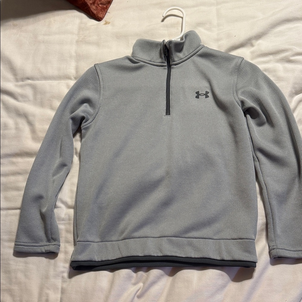 Under Armour Light Gray Fleece Pullover